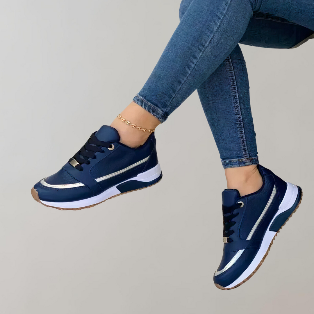 Echoarchiv | Stylische Low Top Schnürsneaker für Damen für Den Alltag Sportliche Casual Fashion Sneaker
