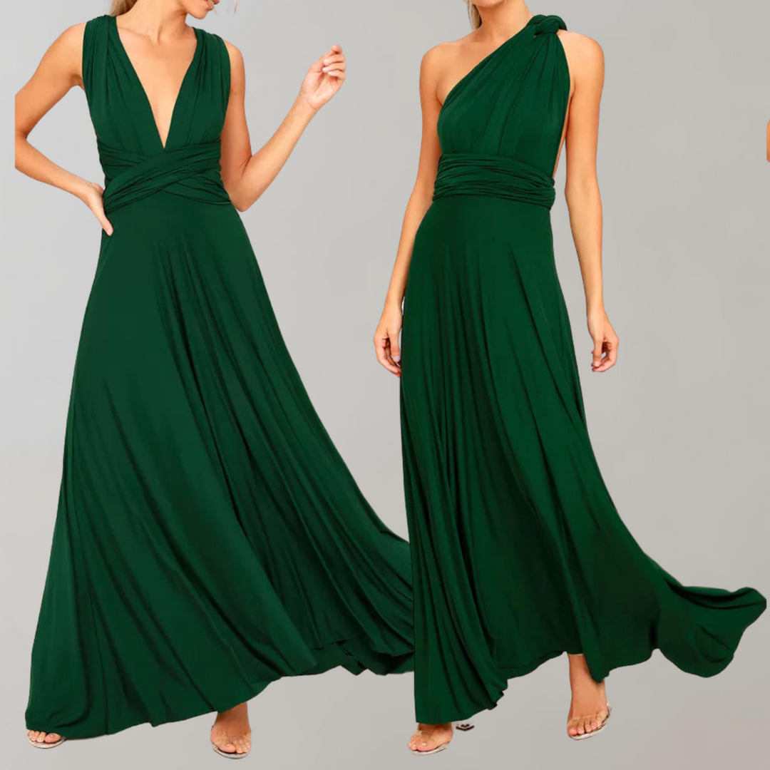 Echoarchiv | Schick Maxikleid Cocktail Kleid Taillengurtel
