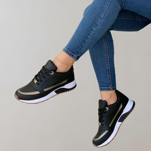 Echoarchiv | Stylische Low Top Schnürsneaker für Damen für Den Alltag Sportliche Casual Fashion Sneaker
