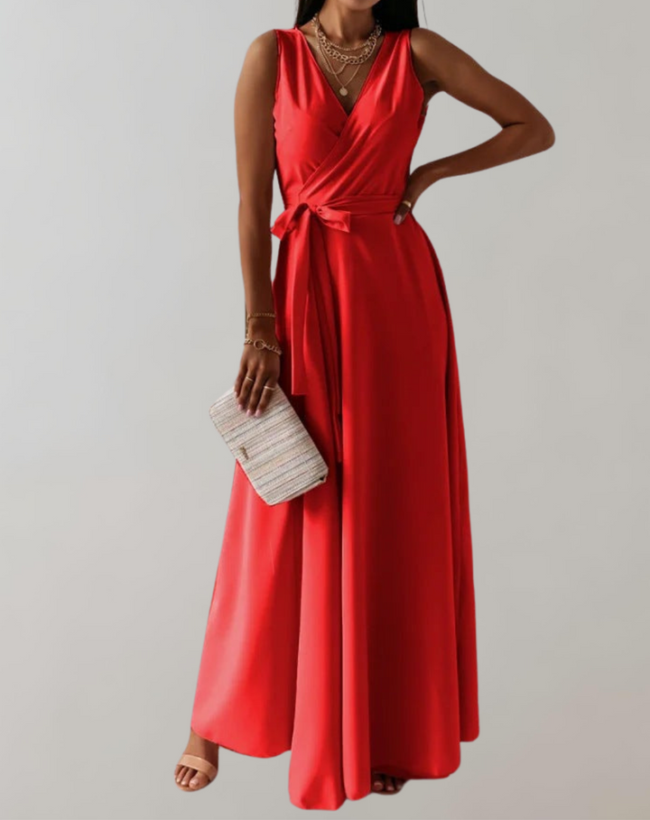 Echoarchiv | Cocktail Kleid mit Taillengurtel Schickes Maxikleid Zeitlos Design
