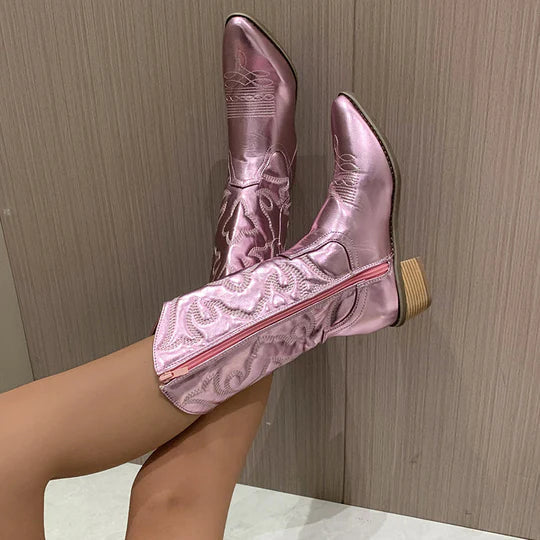 Cowgirl-Stiefel - Western - Blockabsatz - Cowboy-Stiefel - Damenstiefel – Lioré