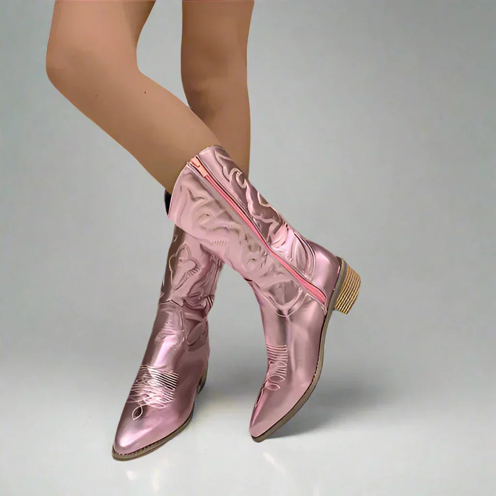 Cowgirl-Stiefel - Western - Blockabsatz - Cowboy-Stiefel - Damenstiefel – Lioré