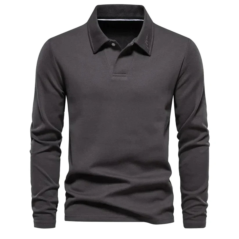 Classic Langarm-Poloshirt Für Männer – Cavello
