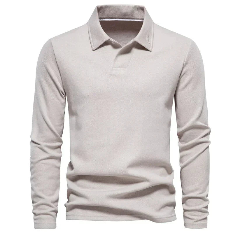 Classic Langarm-Poloshirt Für Männer – Cavello