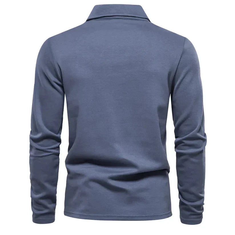 Classic Langarm-Poloshirt Für Männer – Cavello