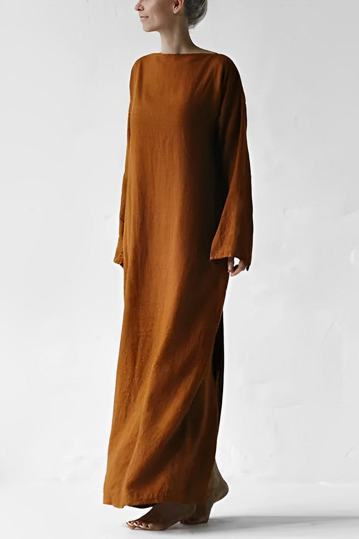Echoarchiv | Leinen Wickel Maxikleid