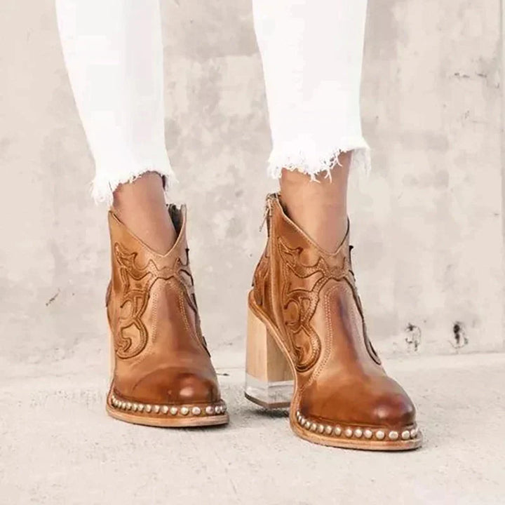 Echoarchiv | palmer Norwich Bestickte Lederstiefel
