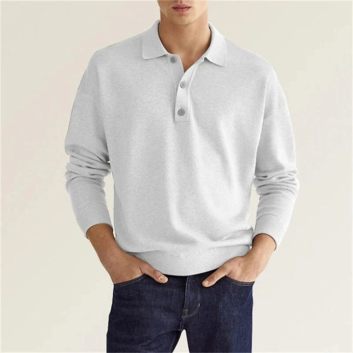 Handgefertigtes Poloshirt mit langen Ärmeln – Cavello