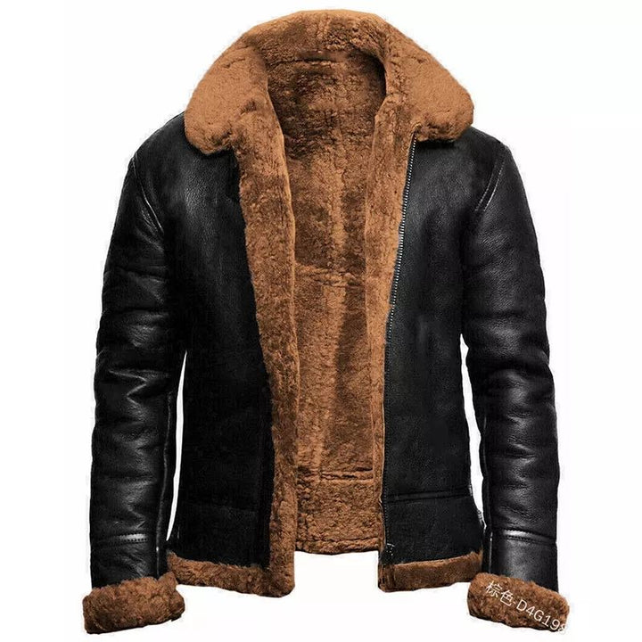 Echoarchiv | Lederlook Slim Fit Kurze Länge Gefüttert mit Teddyfleece