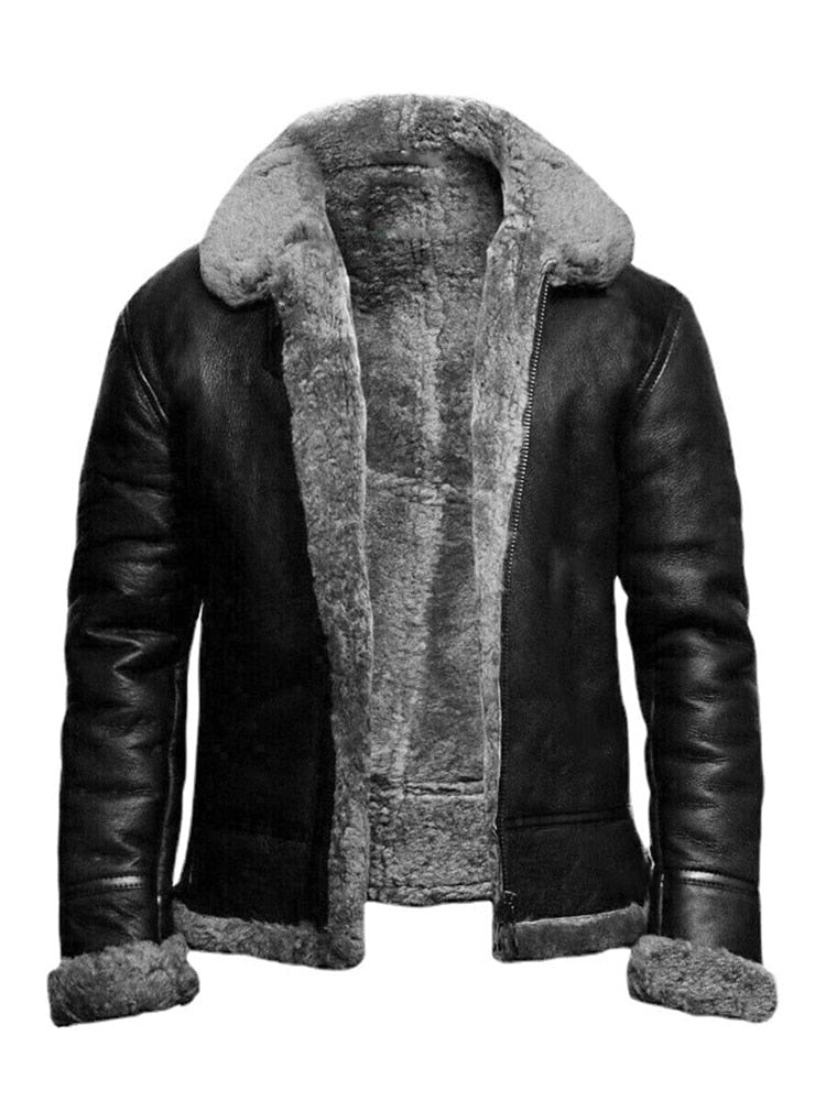 Echoarchiv | Lederlook Slim Fit Kurze Länge Gefüttert mit Teddyfleece