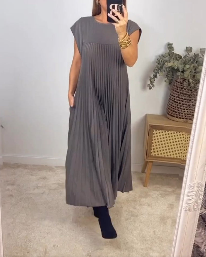 Echoarchiv | Ärmelloses Plisseekleid