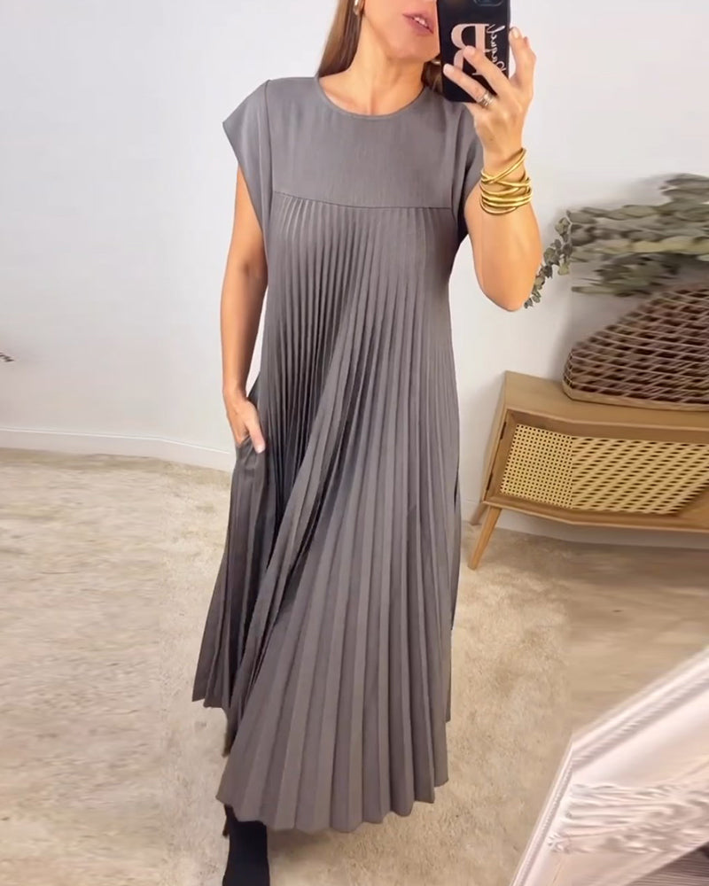 Echoarchiv | Ärmelloses Plisseekleid