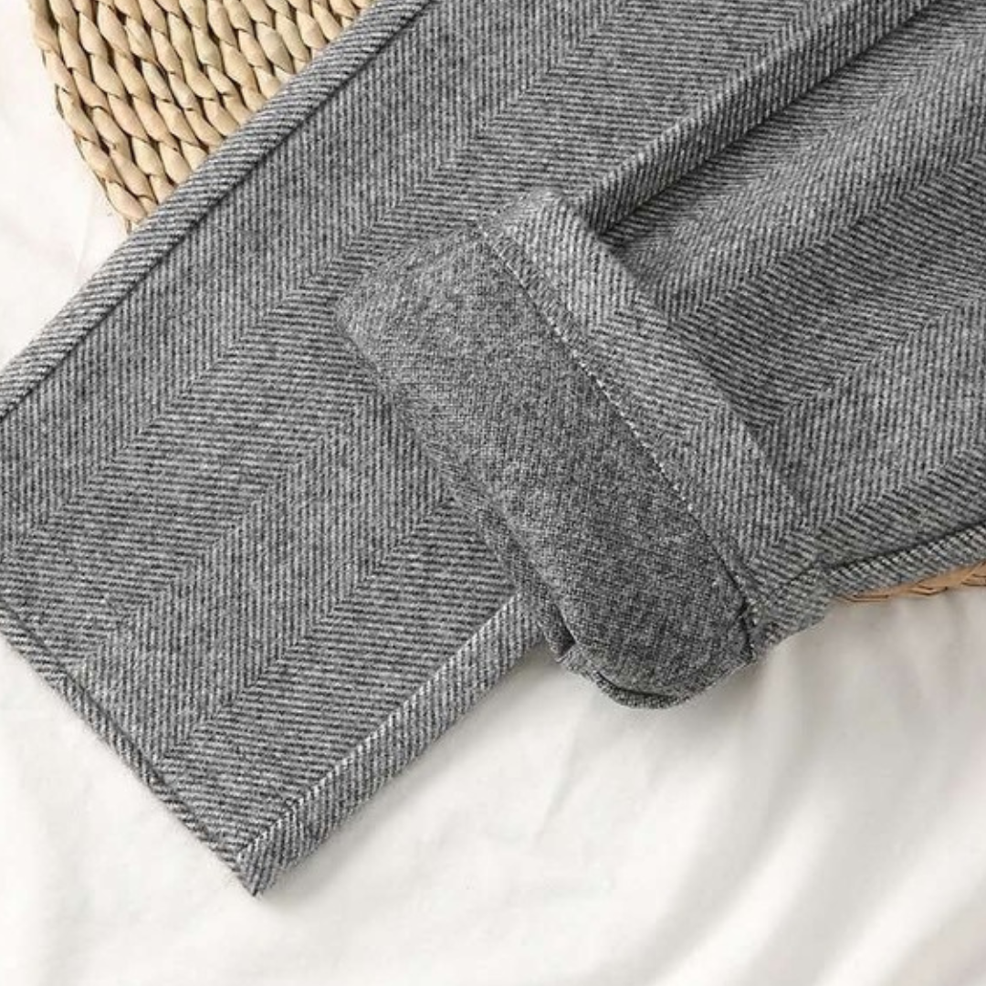 Damenhose mit Fischgrätmuster für vielseitige Kleidung in allen Jahreszeiten – Avélisse