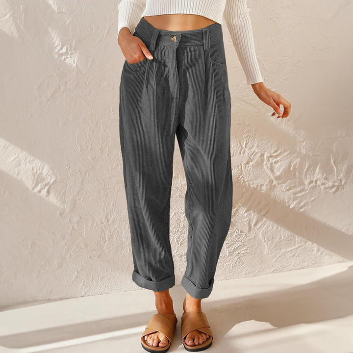 Echoarchiv - Lockere High Wait Cord Hose für Damen