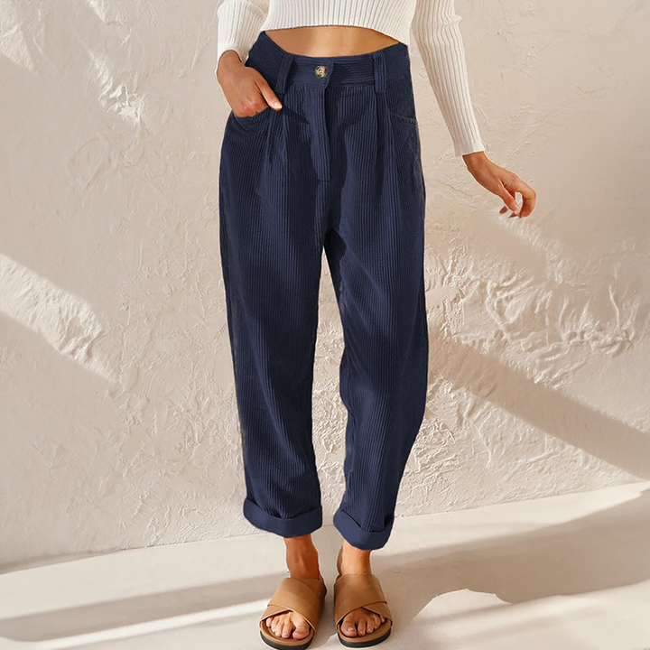 Echoarchiv - Lockere High Wait Cord Hose für Damen