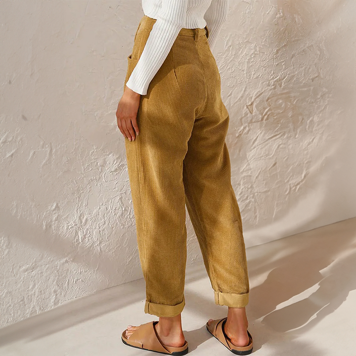 Echoarchiv - Lockere High Wait Cord Hose für Damen