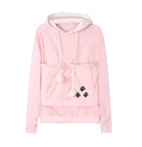 Echoarchiv | Praktischer Damen Kapuzenpullover mit Bauchtasche für Haustiere