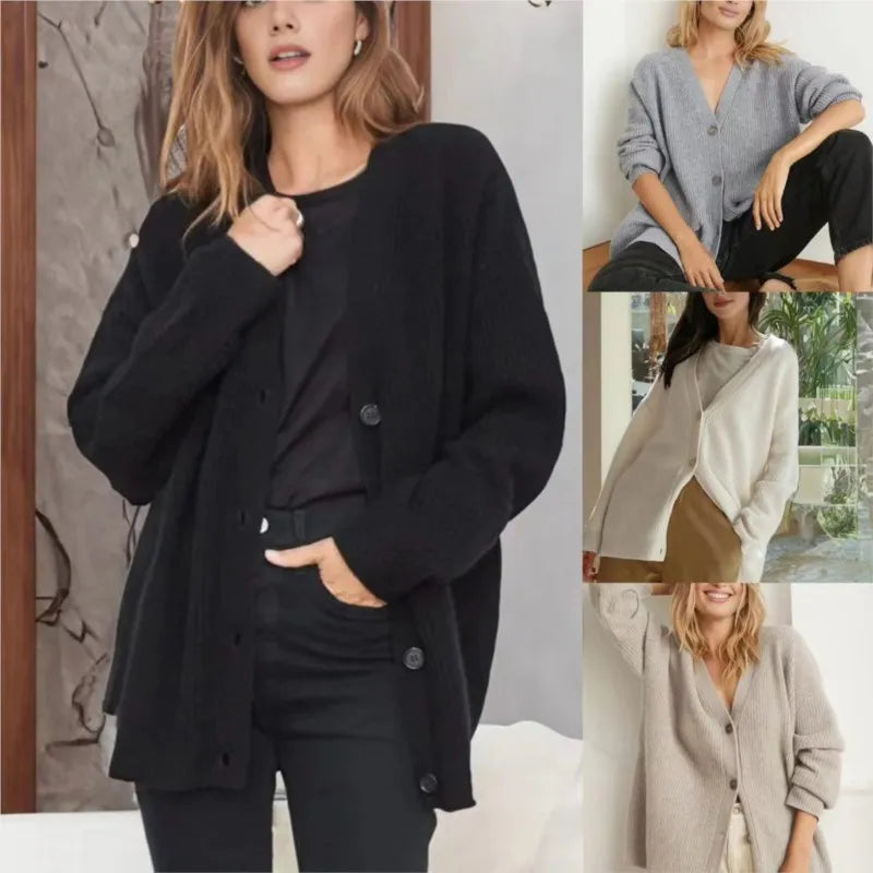 Echoarchiv | Strickjacke aus Kaschmir mit V-Ausschnitt