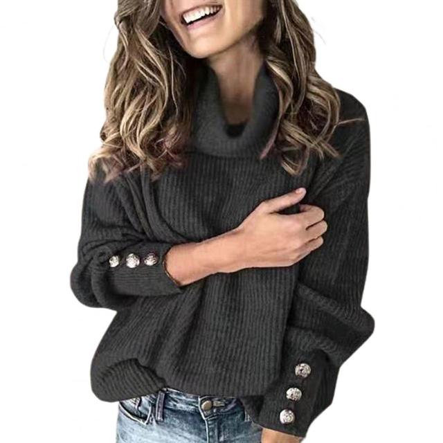 Oversize-Pullover mit Rollkragen