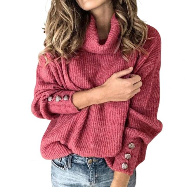 Oversize-Pullover mit Rollkragen