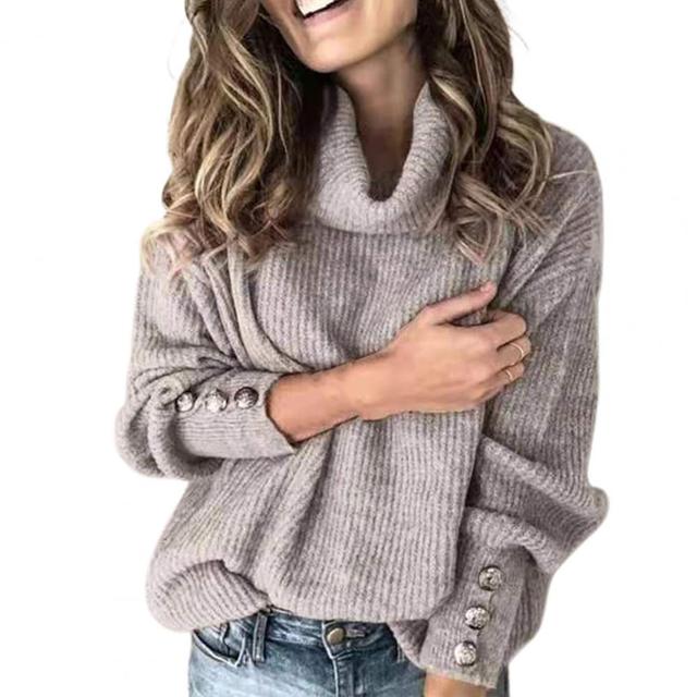 Oversize-Pullover mit Rollkragen