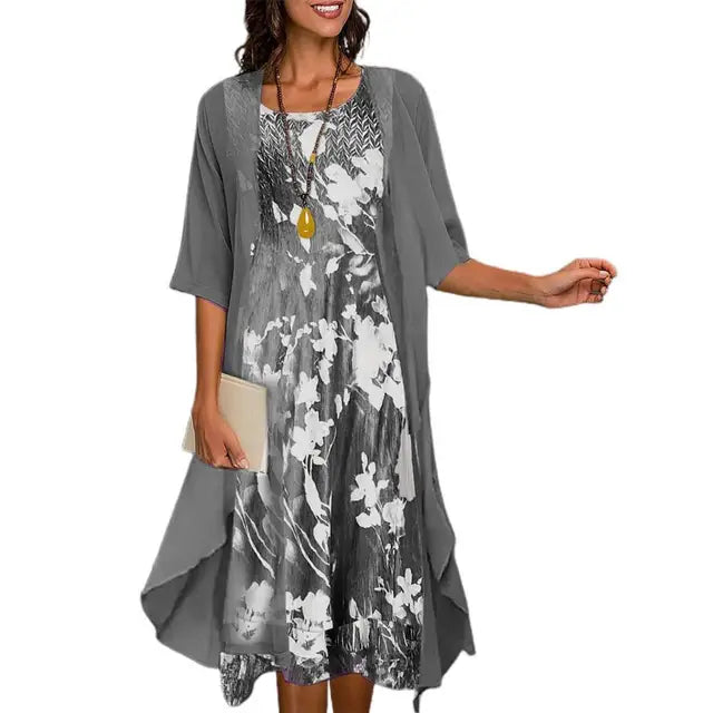 Sommerkleid & Blazer-Set für Damen