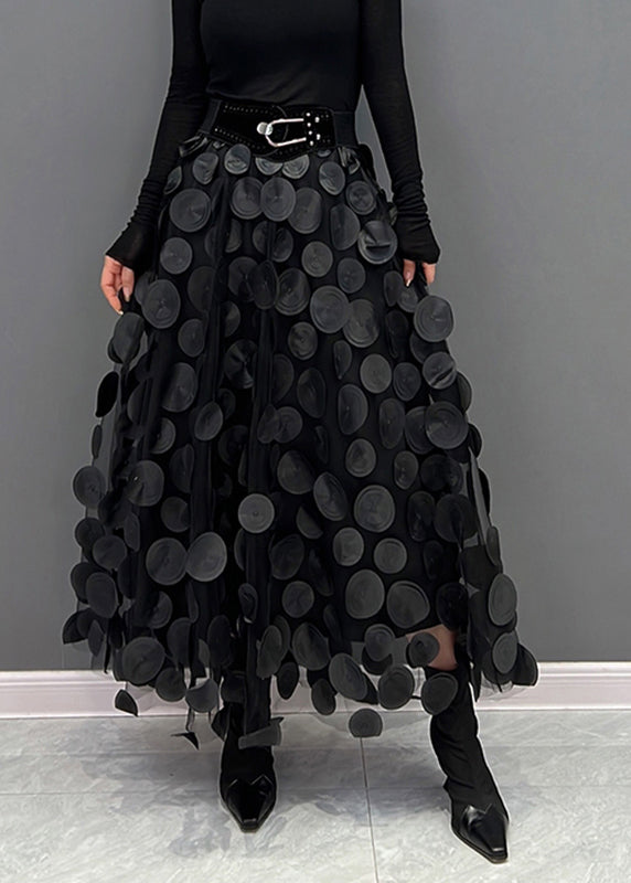 Schicker Damen Rock aus Polka Dot & Tüll-Patchwork | Echoarchiv