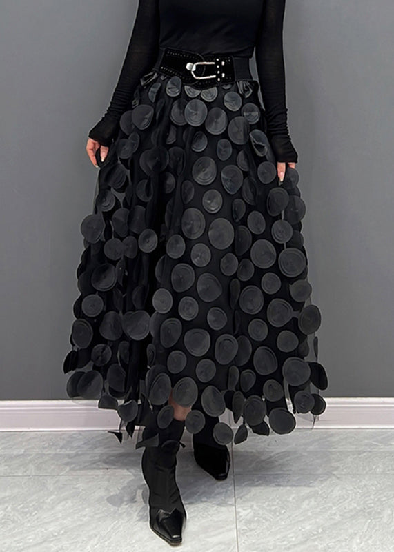 Schicker Damen Rock aus Polka Dot & Tüll-Patchwork | Echoarchiv
