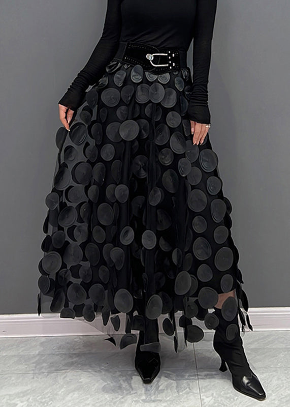 Schicker Damen Rock aus Polka Dot & Tüll-Patchwork | Echoarchiv