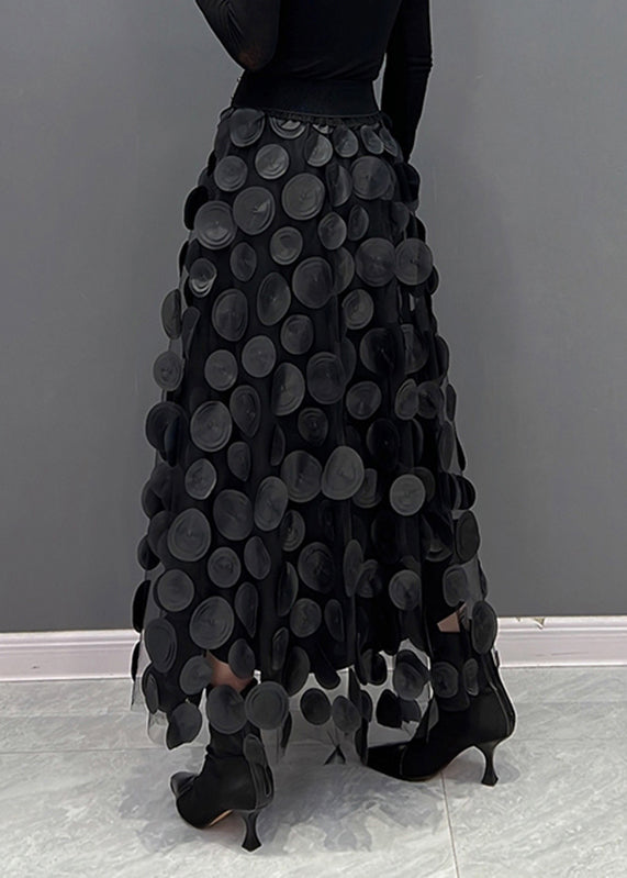 Schicker Damen Rock aus Polka Dot & Tüll-Patchwork | Echoarchiv