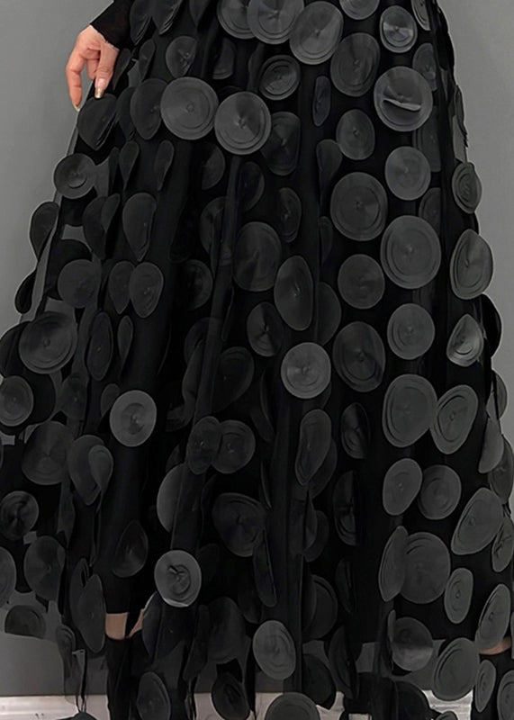 Schicker Damen Rock aus Polka Dot & Tüll-Patchwork | Echoarchiv