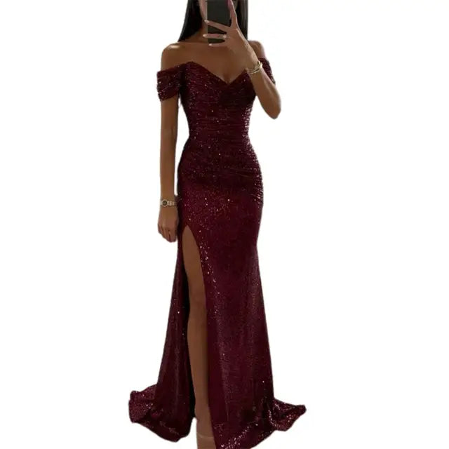 Echoarchiv | Kleid Elegant Off-Shoulder Abendkleid