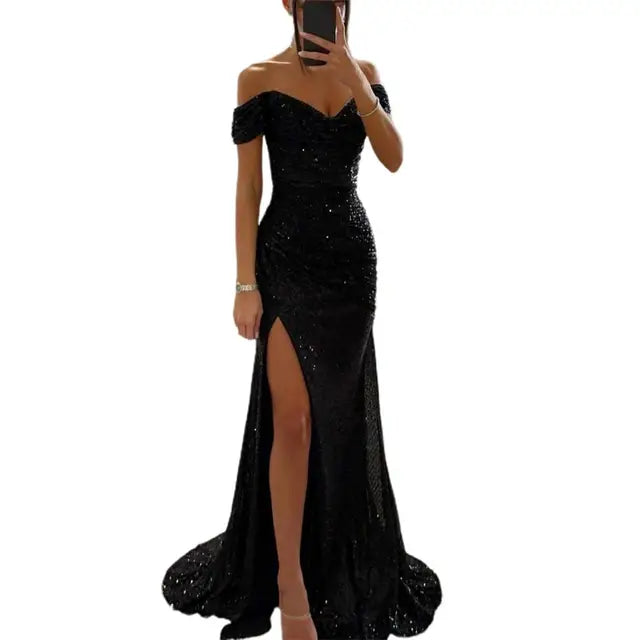 Echoarchiv | Kleid Elegant Off-Shoulder Abendkleid