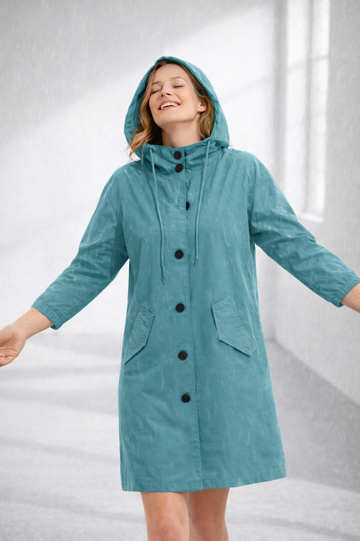 Damen Kapuzenjacke in mittlerer Länge – Célinea