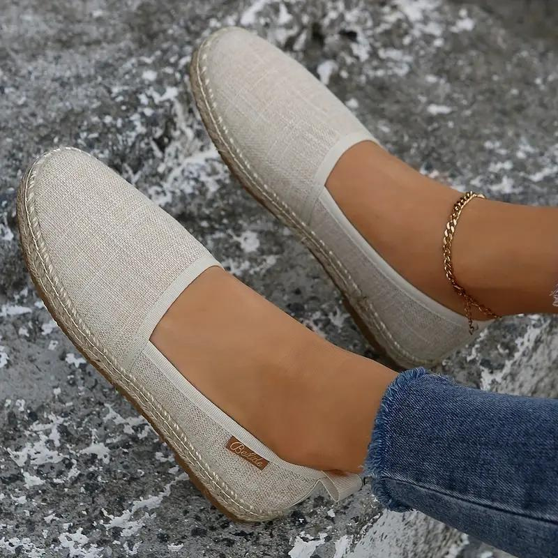 Echoarchiv Damen Espadrilles Slip-On Canvas Flach Sommer