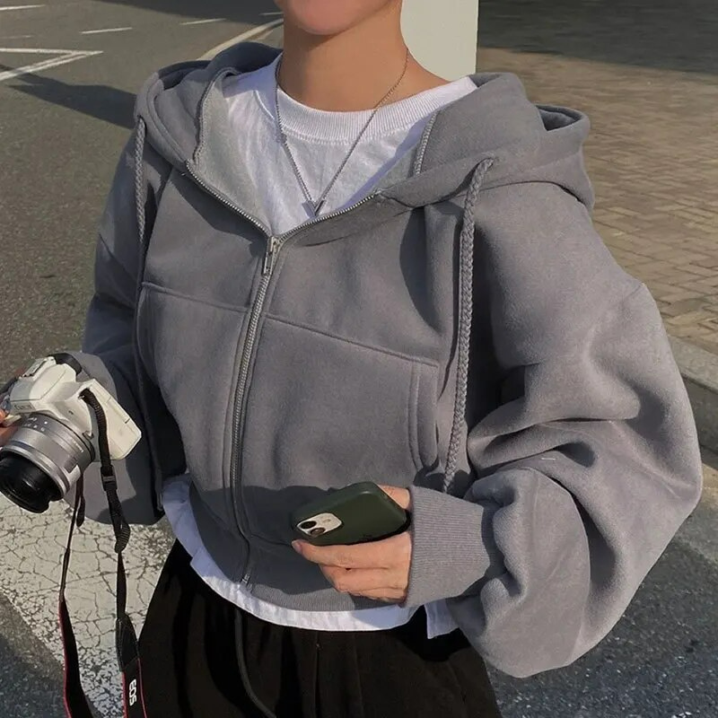 Echoarchiv | Übergröße Zipper-Hoodie Für Damen