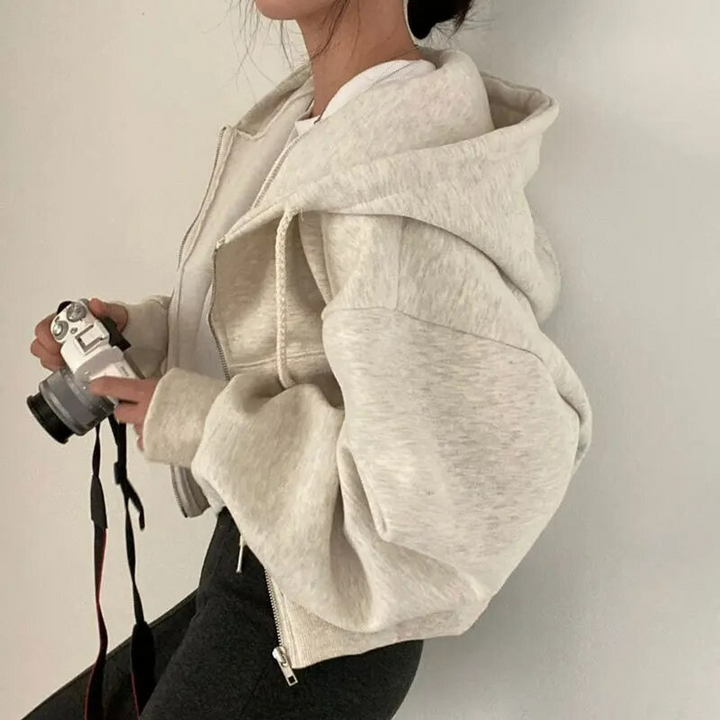 Echoarchiv | Übergröße Zipper-Hoodie Für Damen