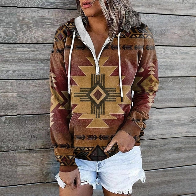 Ethnische Kapuzenpullover
