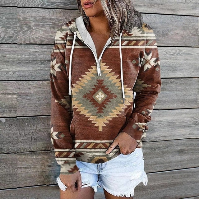 Ethnische Kapuzenpullover