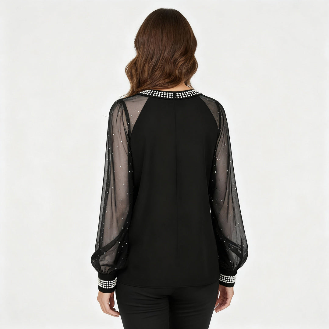 Mesh-Pailletten Damen Top | Echoarchiv