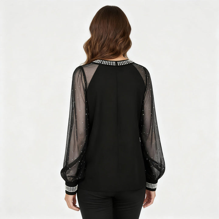Mesh-Pailletten Damen Top | Echoarchiv