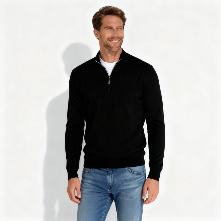V-Ausschnitt Zipper Pullover