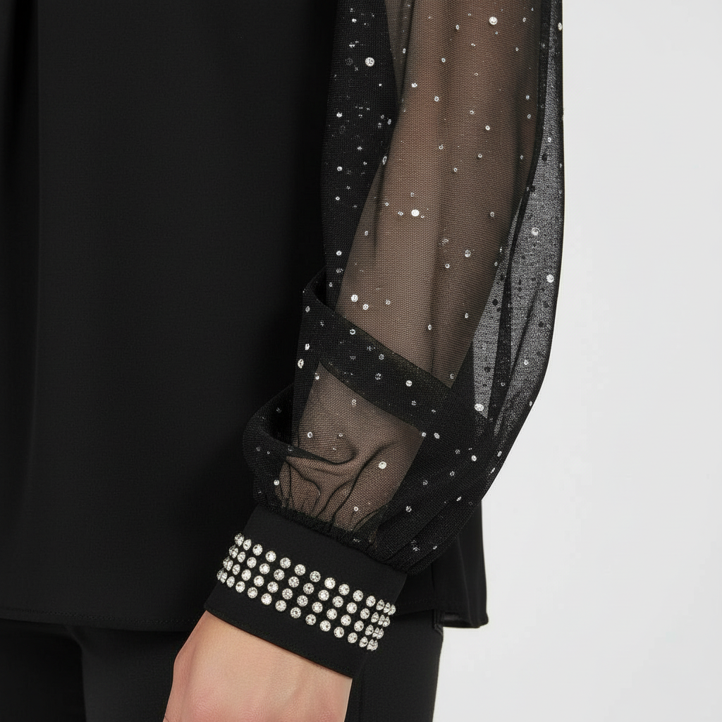 Mesh-Pailletten Damen Top | Echoarchiv