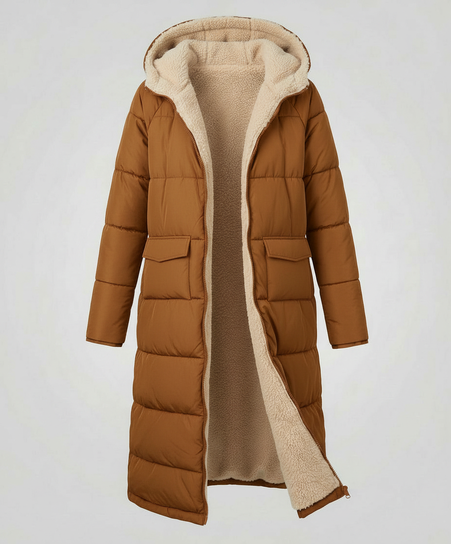 Wendbare Lange Damen Pufferjacke | Heidi-Mode