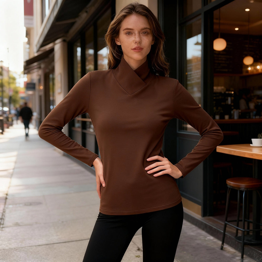 Eleganter Rollkragenpullover Mit Hohem Kragen – Mavelle