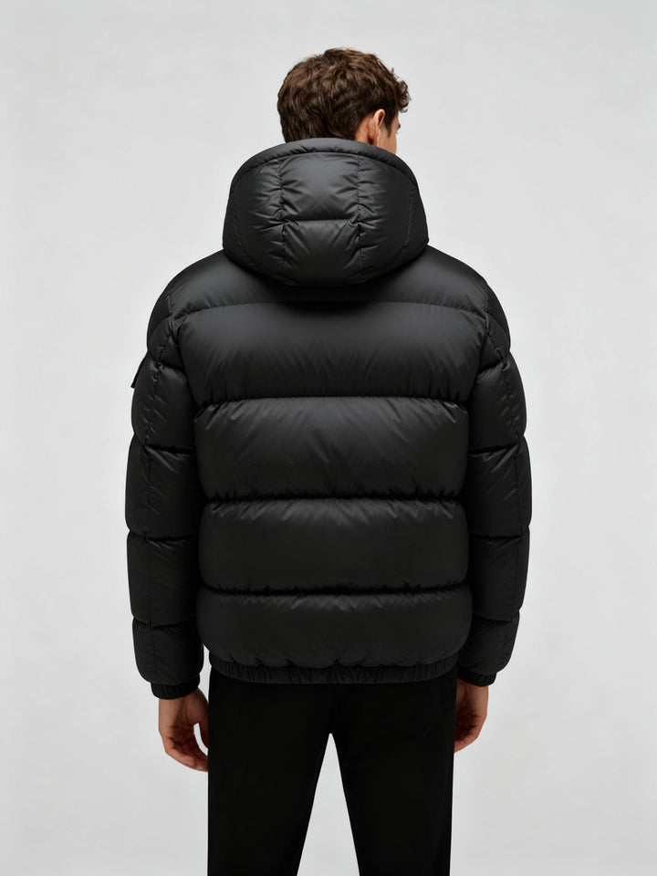 Herren Pufferjacke aus Entenfedern mit Wärme & Kapuze | Echo Archiv