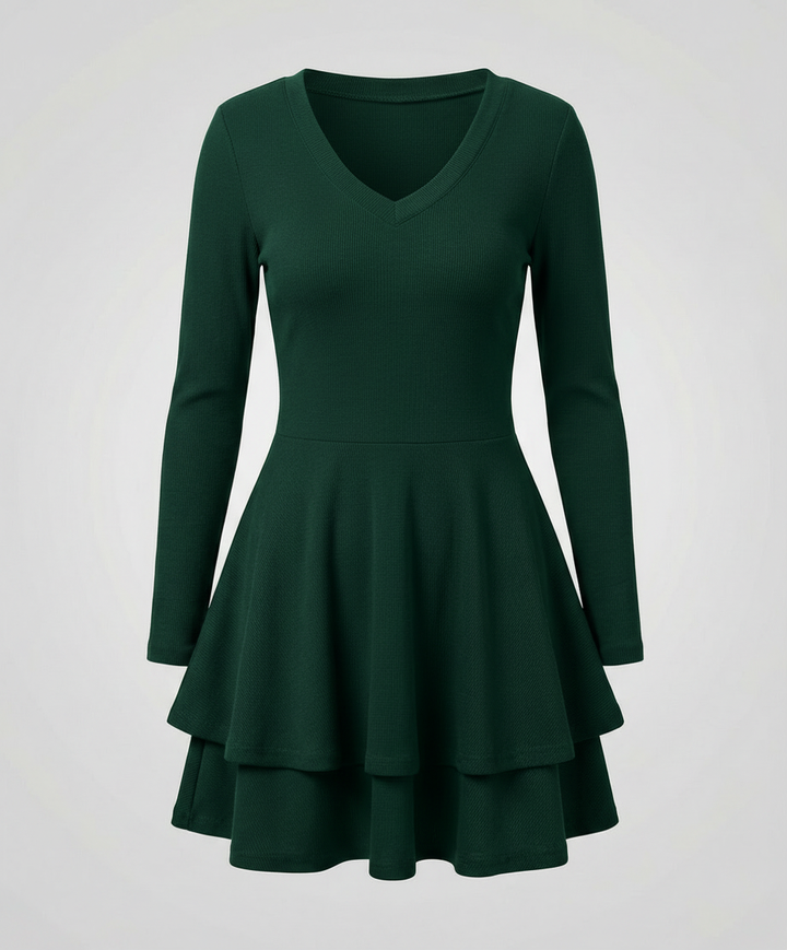 Damen Wickelkleid Rüschen | Heidi-Mode