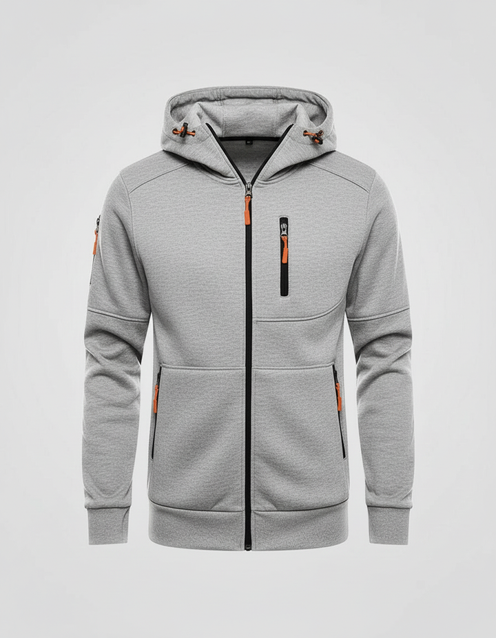 Herren Hoodie Mit Reißverschluss – Cavarno