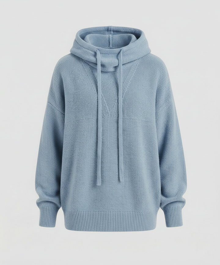 Lässiger, stilvoller Pullover mit Stapelkragen | Echoarchiv