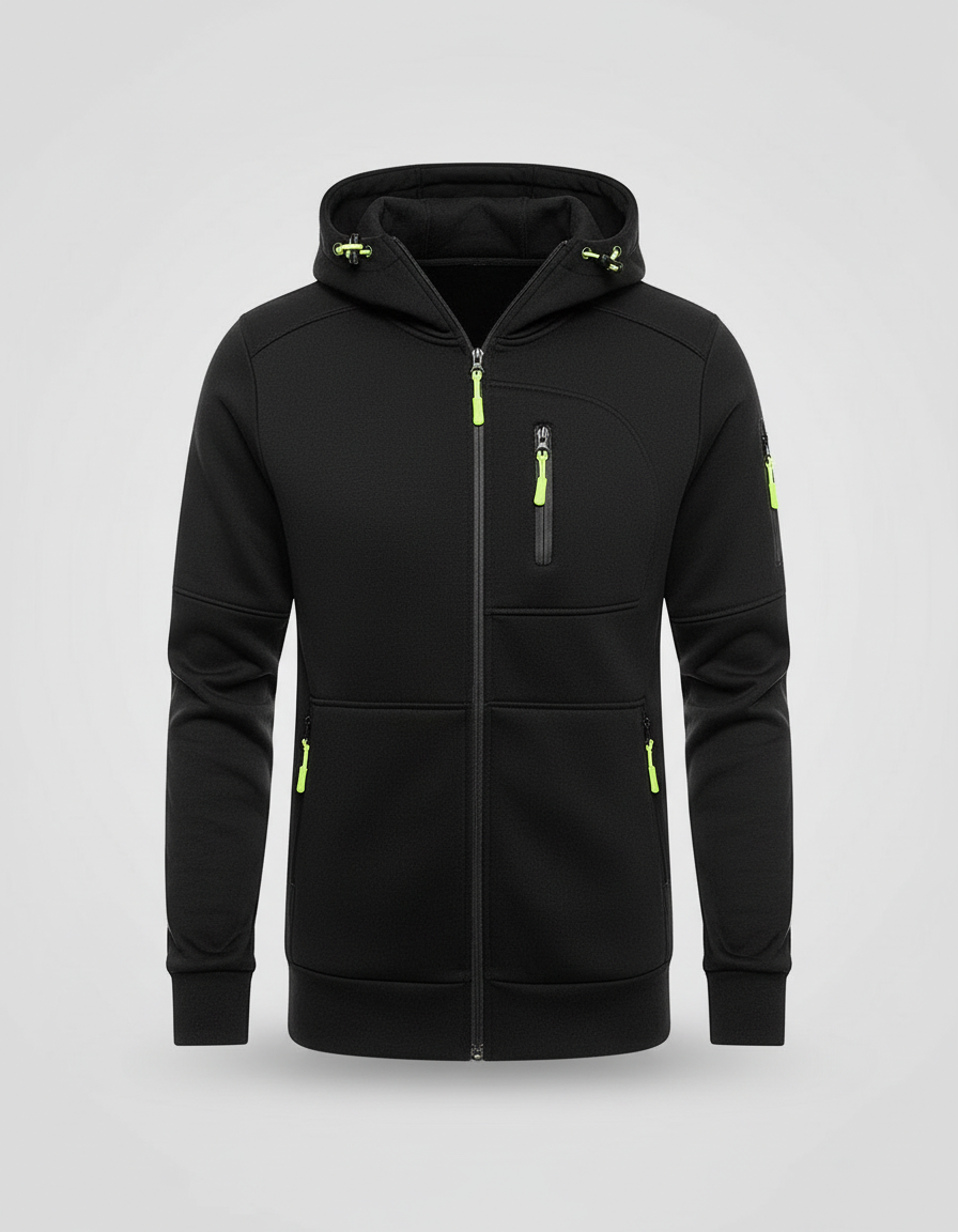Herren Hoodie Mit Reißverschluss – Cavarno